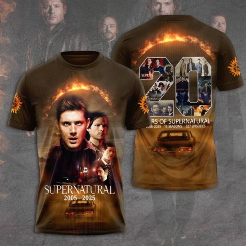 Supernatural TV Series T-shirts 3D Printed Men Women Short Sleeve O-Neck T-Shirt Trend Cool Loose Casual Tees Oversized Y2k Tops