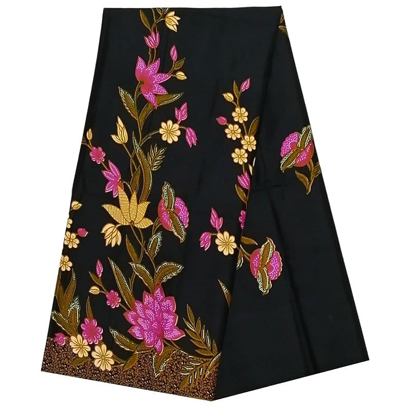 

KINOKINO Thailand batik pattern cotton print material asian ethnic cloth (F)