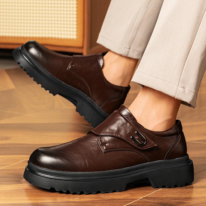 New Versatile Casual Shoes Anti Slip Wear-resistant Lightweight and Versatile Men's Shoes All Season Outdoor Leather Shoes