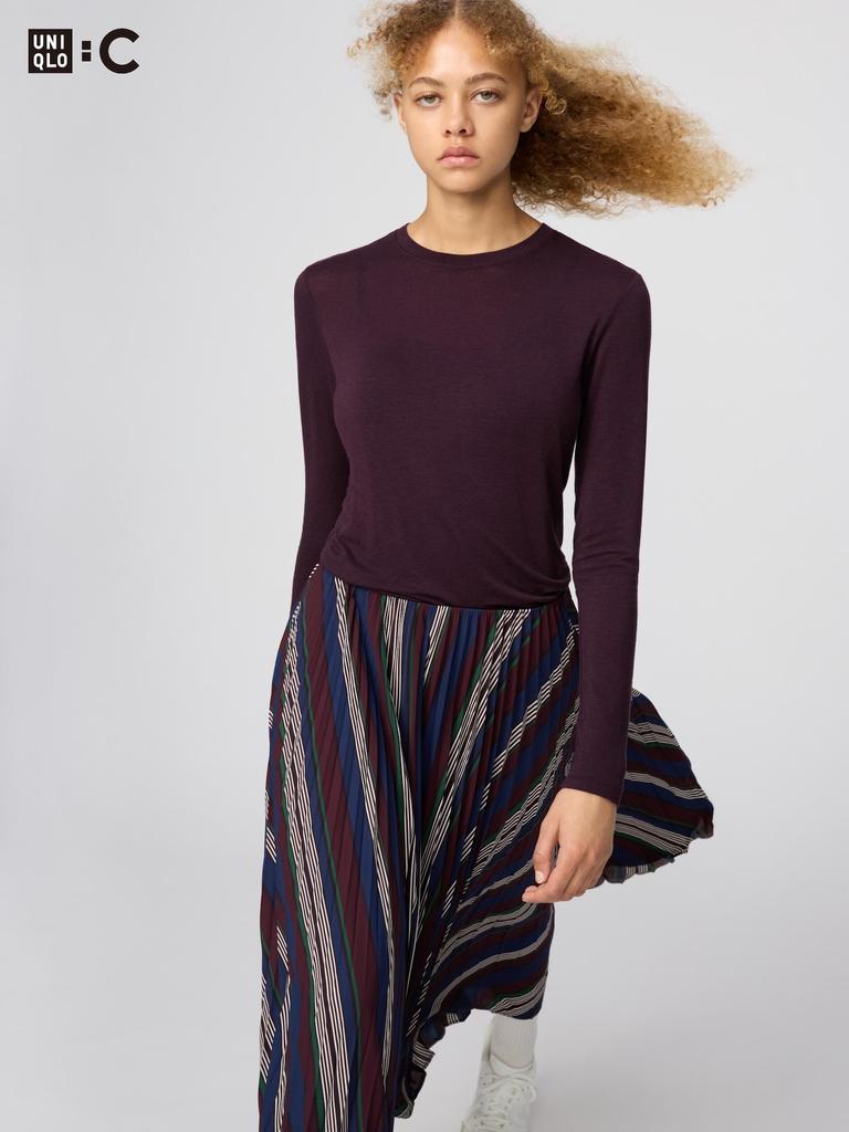 Uniqlo HeaTTech Cashmere Blend Crewneck T  Long Sleeve 