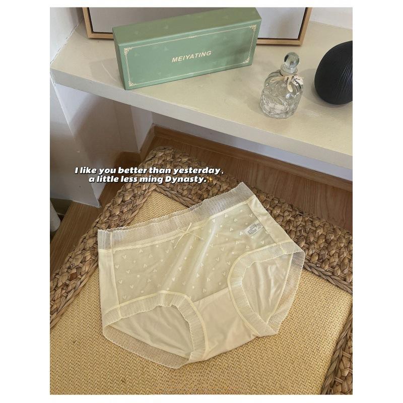 

Милое нижнее белье из жаккардовой сетки, женские трусы-трусы средней талии из шелка Mulberry с антибактериальным эффектом, мягкие, приятные для кожи, с треугольными чашечками XL