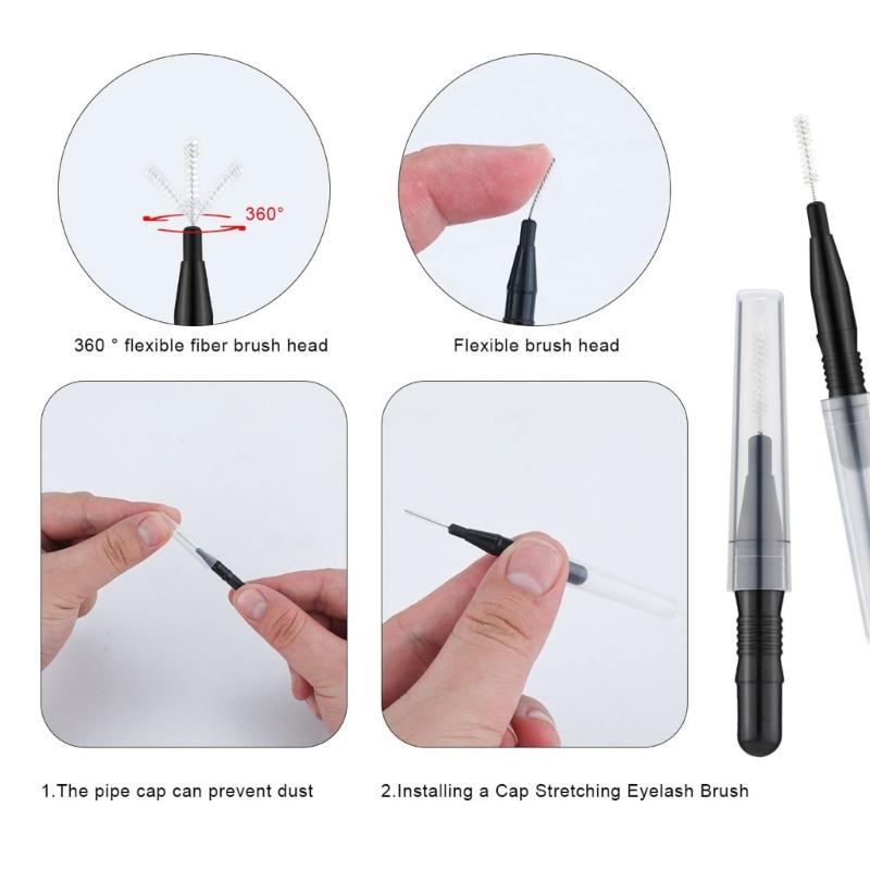30/30/60PCS Eyebrow Brushes With Caps Eyebrow Grooming Tool Eyebrow Spoolie For Brow Lamination And Makeup Detailing