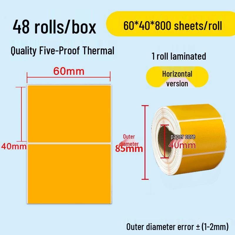 Durable Self-Adhesive Thermal Paper Barcode Labels for Printing 