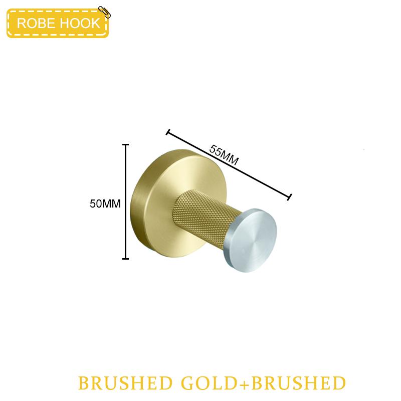 

Набор аксессуаров для ванной комнаты из матового золота и матового золота, настенный крючок для одежды, держатель для туалетной бумаги, держатель для полотенец, фурнитура, подвеска