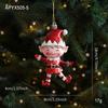 Christmas Pendant Red White Cartoon Plastic Christmas Tree Pendant DIY Vertical Pendant Family Christmas Atmosphere Decoration