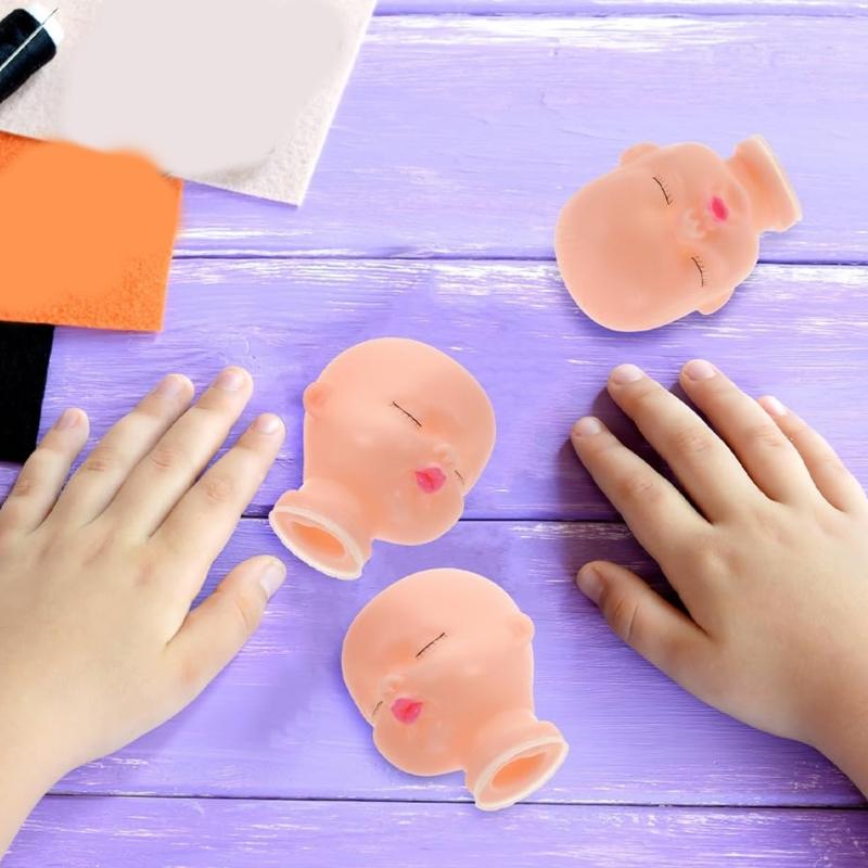 20Pieces Plastic Doll Head For Creative Craft Enthusiasts Simple Painting Process And Sturdy Fiugre Doll Accessories