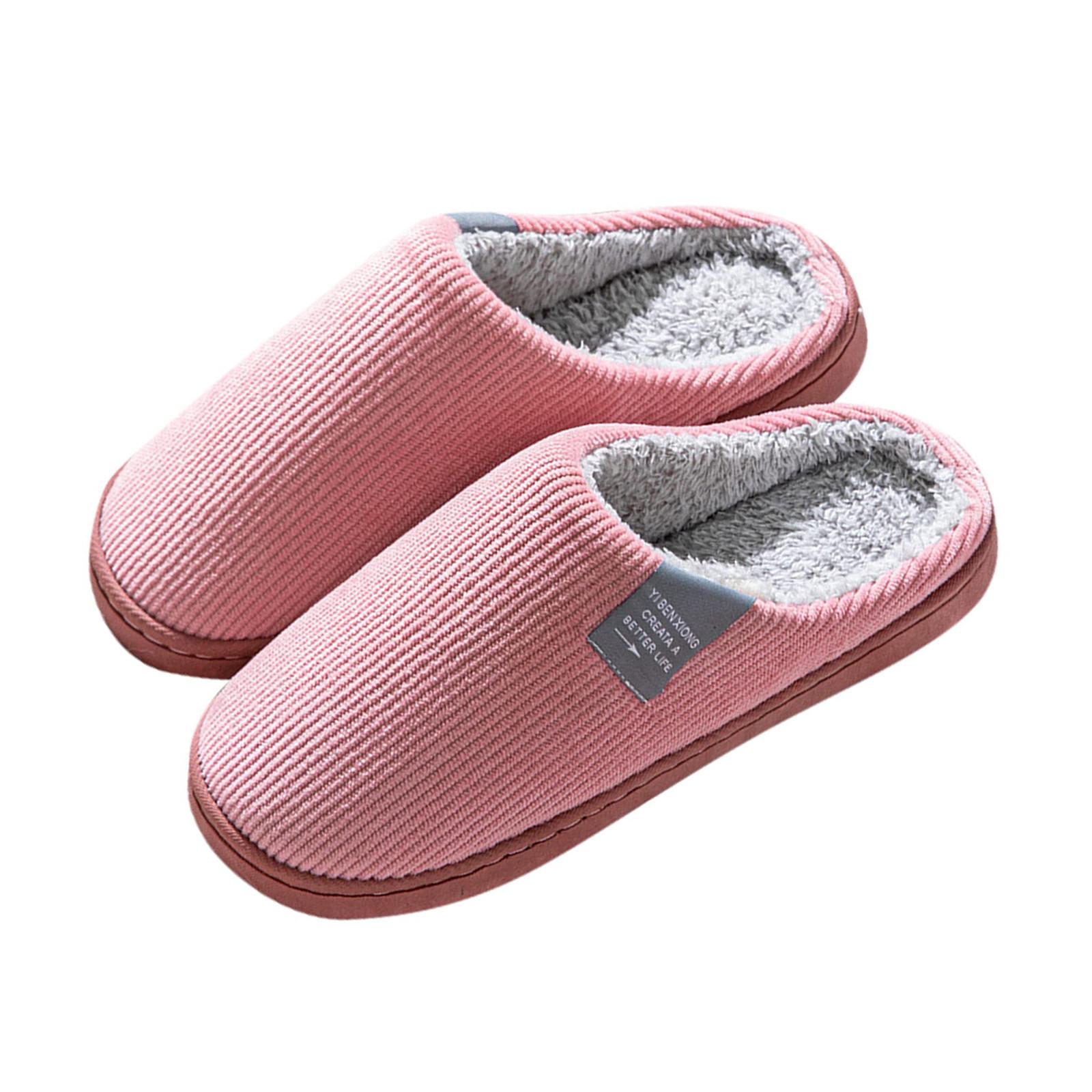 Slippers Women s Winter Plush Slippers Men s Warm Slippers Women Comfortable Slippers Unisex 36