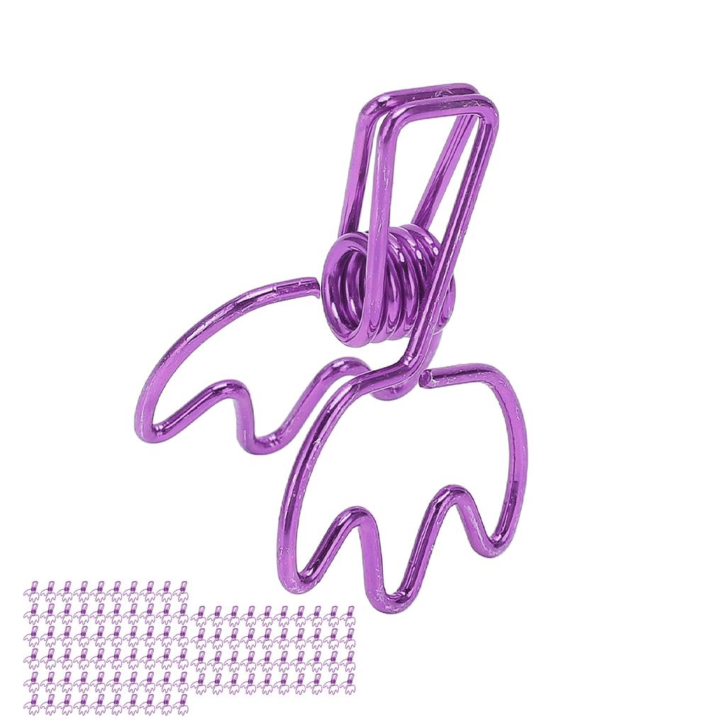 100Pcs Crown Shape Paper Clips Cartoon Cute Metal Binder Clips for Office Supplies School Document Ticket Handbook