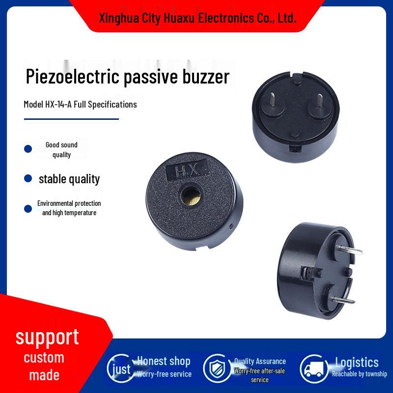 HX Huaxu HX-14-A High-Temperature Piezoelectric Chord Tone Buzzer, 3-12V 14x7