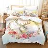 Deer Bedding Sets 3D Beautiful Animal Deer Blue Duvet Cover Polyester Twin Queen King Gift Home Decor Duvet Cover