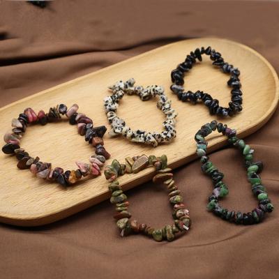 New Style Women Bracelet Natural Stone Unakite/Epidote/Speckled Stone Gravel Bracelet For Women Birthday Lucky Gifts Chain 18 CM