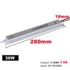 12V/24V Ultratynn Switching Power LED Driver Strømforsyning AC 220V Belysningstransformator for LED-stripe 24W 36W 48W 60W 72W 100W