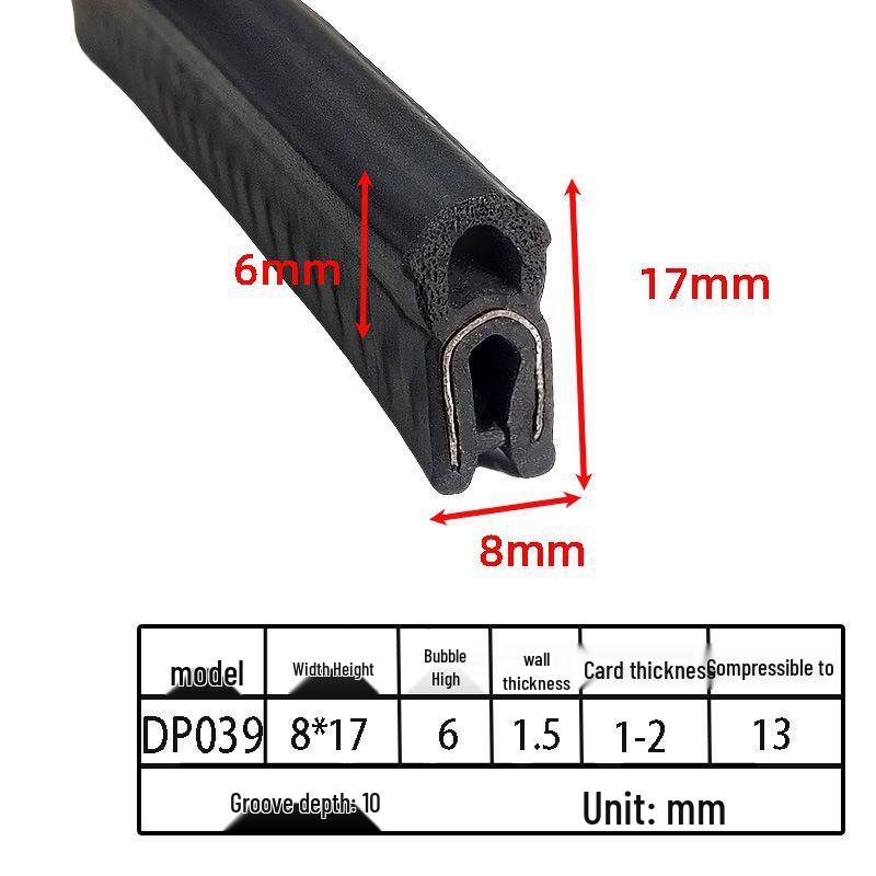 Customizable EPDM U-Shaped Rubber Sealing Strip for Electrical Cabinets and Car Doors