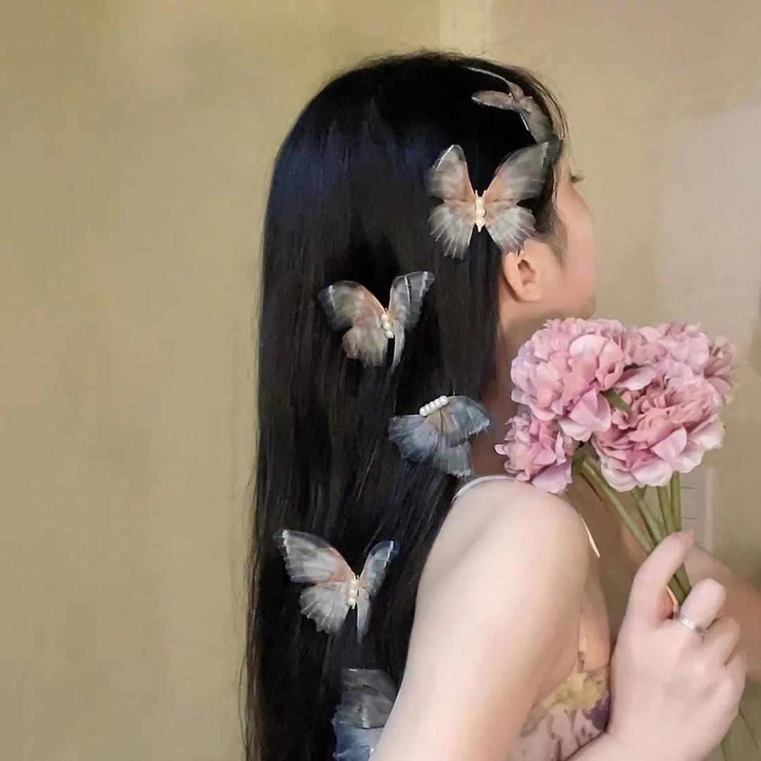 

Ретро Супер Фея Бабочка Заколка Женская Сторона Сломанные Волосы Мори Фея Красота Заколка Зажим Головной Убор Аксессуары Для Волос Темперамент Расширенный Чувство
