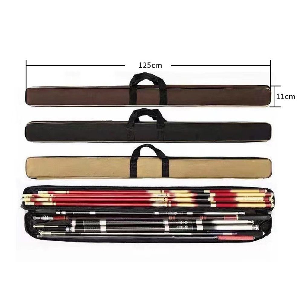 Hand Woven Handle Fishing Rod Case Storage Two Way Zipper Fishing Gear Bag Storage Umbrella