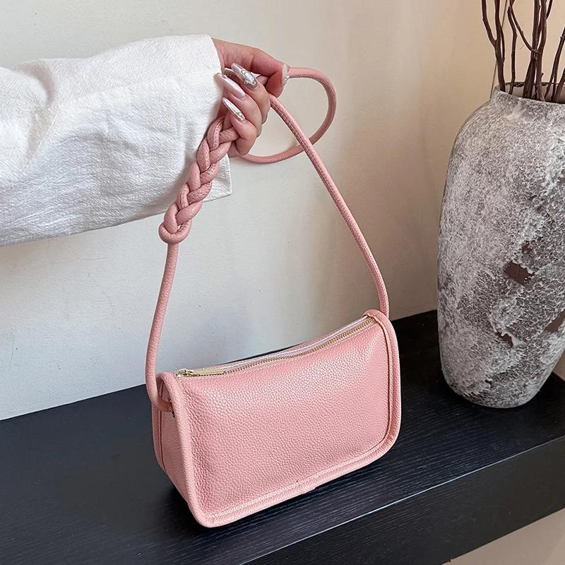 Designer Women Shoulder Bags  New Fashion High Quality Zipper Commuting Women's Handbags Solid Luxury Bags