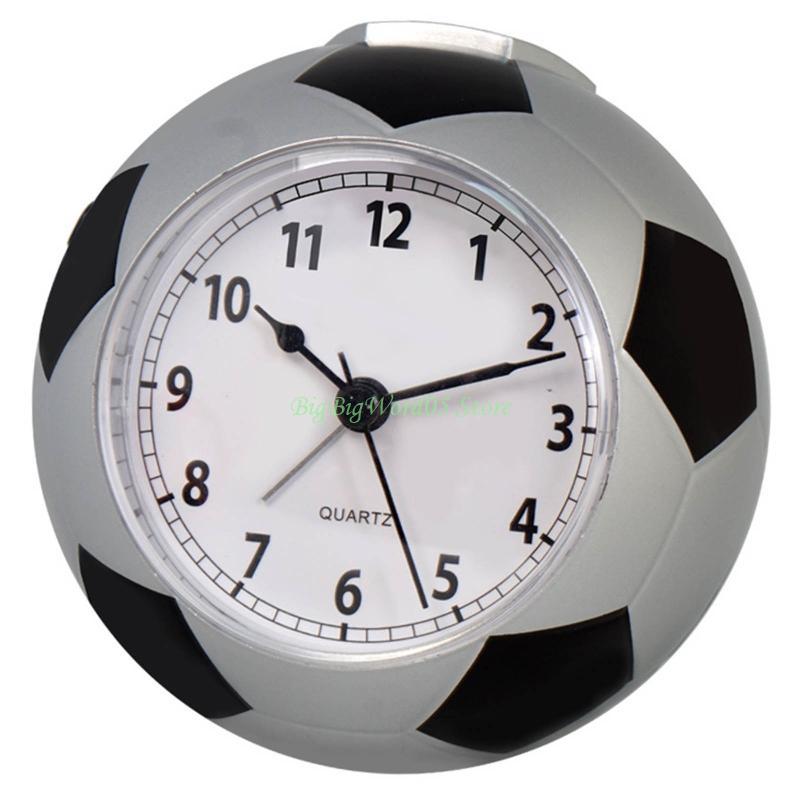 24TE Light Weight Football Alarm Clock Silent Pointer Clocks for Boys Bedroom Decor