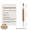 Latte Art Needle Tool with Carved Rosewood Handle Professional Coffee Decorating Pen for Baristas