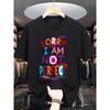 Europäische Größe Sommer Herren Mode Kurzarm T-Shirt mit Buchstabenmuster Druck