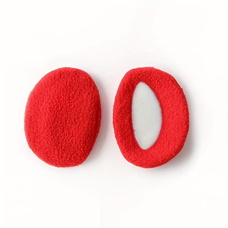 

1 Пара Навушники-муфти Однотонні Без дужки М які Флісові Грілки для вух Для Жінок та Чоловіків Зимові Для вулиці червоний