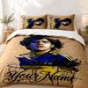 Diego Maradona Individueller Name 3-teiliges Set Perfekt für das Schlafzimmer Bequemes Bettwäscheset enthält einen Bettbezug und zwei Kissenbezüge Ideal für Geburtstag oder Christ