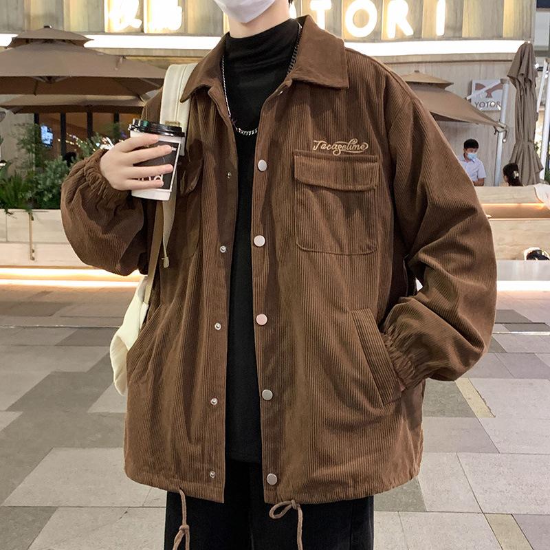 Jacket Jacket Men's Spring and Autumn Loose Lapel Men's Casual Versatile Handsome on Clothes