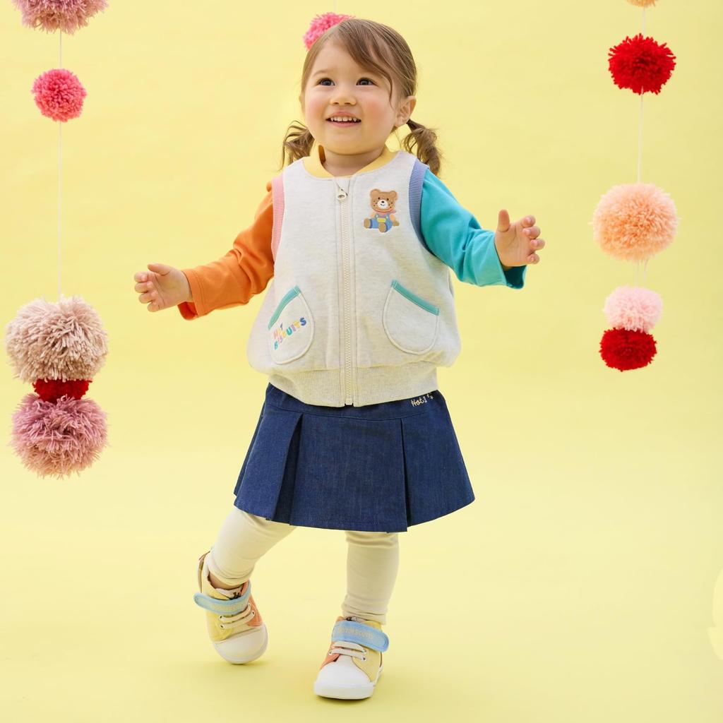 Miki House Hot Biscuits Vest, Boys and Girls, Baby/Kids' Clothing, Gray, 100cm, 73-5701-142