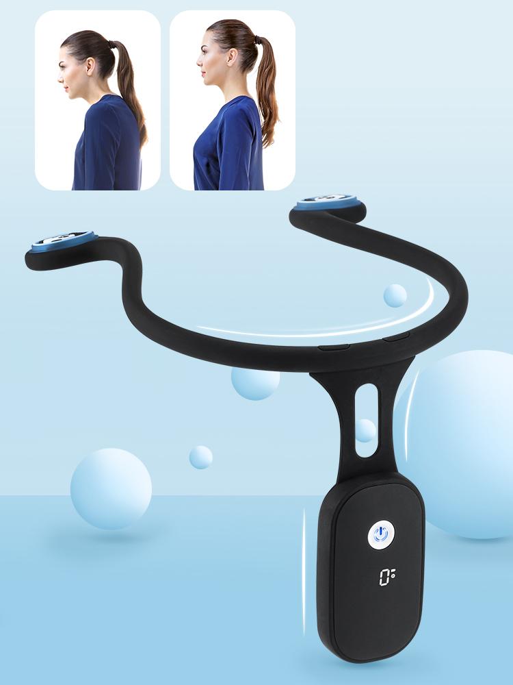 Умный корректор осанки Устройство для тренировки осанки в реальном времени Научное исправление осанки спины Корректор горба на шее Здоровье взрослых и детей чёрный