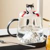 Dog Coffee Mug Dog Glass Tea Cups Animal Coffee Cups With Spoon & Lid Colorful Drinking Mugs For Juice Milk Hot Chocolate