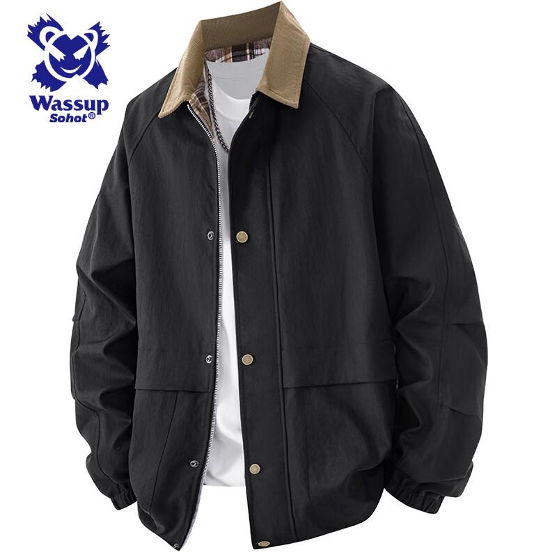 Wassup Sohot Men's Casual Turn-down Collar Jacket