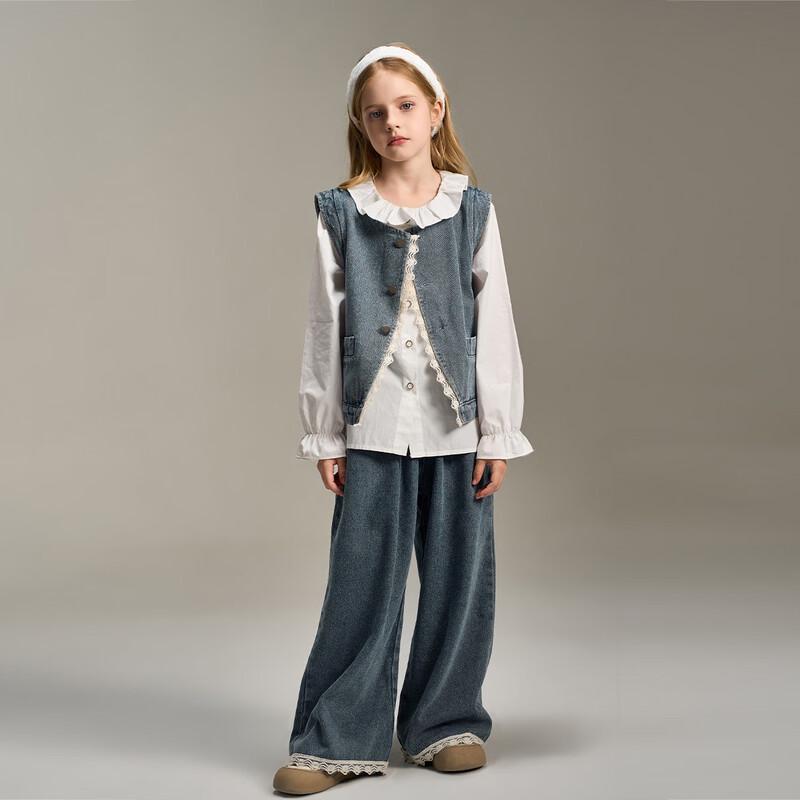 

Montjoi Kids Japanese Workwear Denim Vest Set 150
