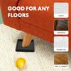 8pcs Anti-Slip Furniture Pads Square Rubber Stoppers Wear-Resistant Floor Protectors For Chairs Sofas Beds Furniture Leg