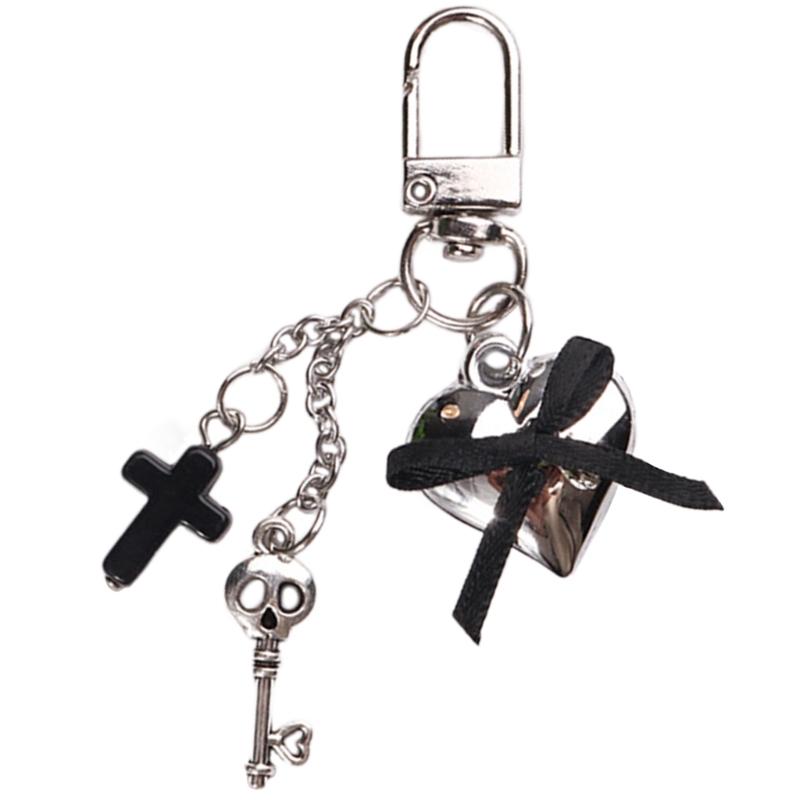 Eye Catching Heart Pendant Keyring Bag Ornament Handcrafted Accessory Keychains 1