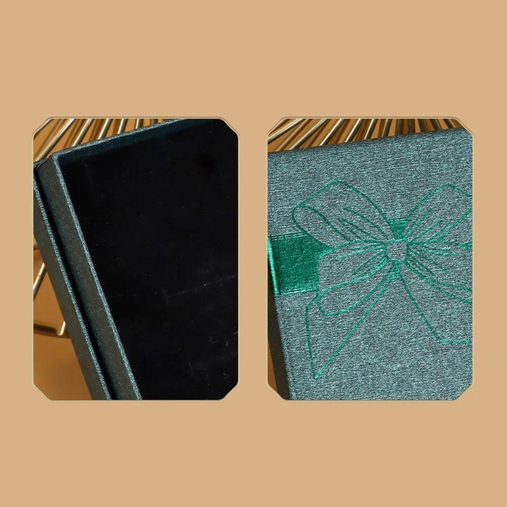 Organizer Box Jewelry Organizer Bow Decoration Stamped Jewelry Box Beautiful Paper Box  Gift