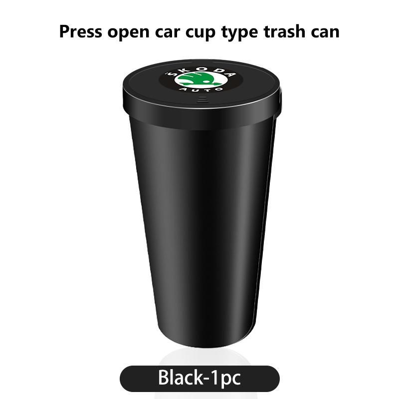 Car Trash Bin Garbage Can Rubbish Basket Bin Organizer Storage Holder Auto Accessories For Skoda Octavia Superb RAPID FABIA