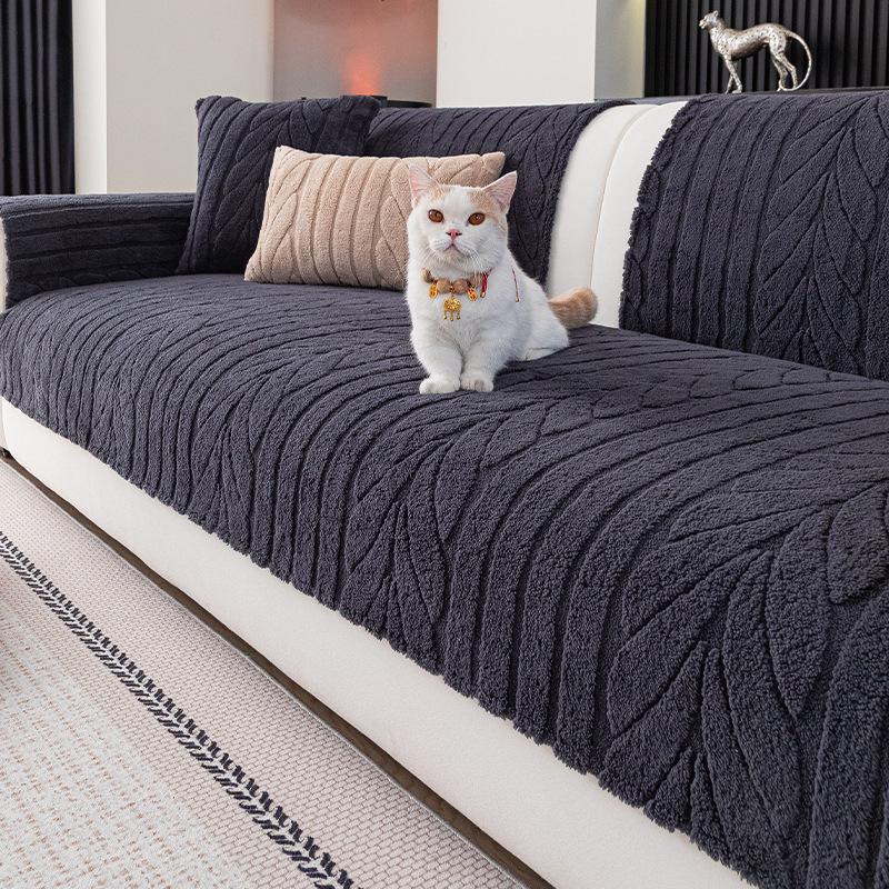 Minimalist Thickened Soft Cotton Velvet Sofa Cushion 2025 New Autumn Winter Washable Non-Slip Seat Cover