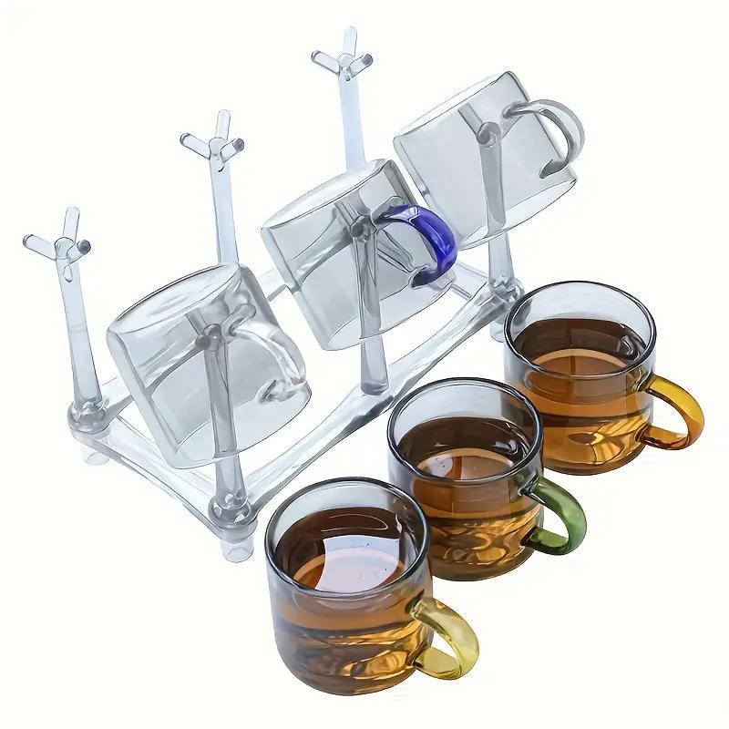 Multifunctional Water Bottle Drying Rack Bottle Drainer Rack Adjustable Spacing Retractable Cup Drying Rack Mug Cup Rack