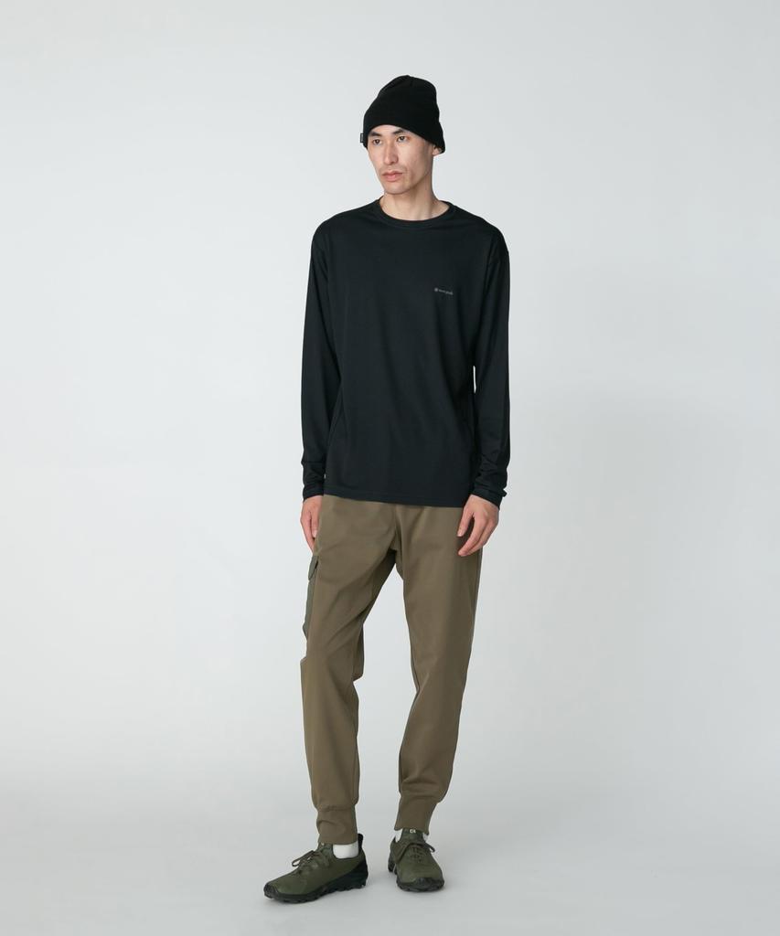 Snow Peak Pe Power Dry Long Sleeve T-Shirt, Size MBLACKSW-25SU012, Perfect for Festivals, Camping, and Outdoor Activities