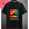 Unisexs Casual Swimmer Graphic Tshirt Black With Dynamic White Swimming Silhouette Design Shortsleeve Crewneck Pure Cotton Tee