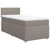 VidaXL Sommier à lattes de lit avec matelas Taupe 90x200 cm Tissu 3288867