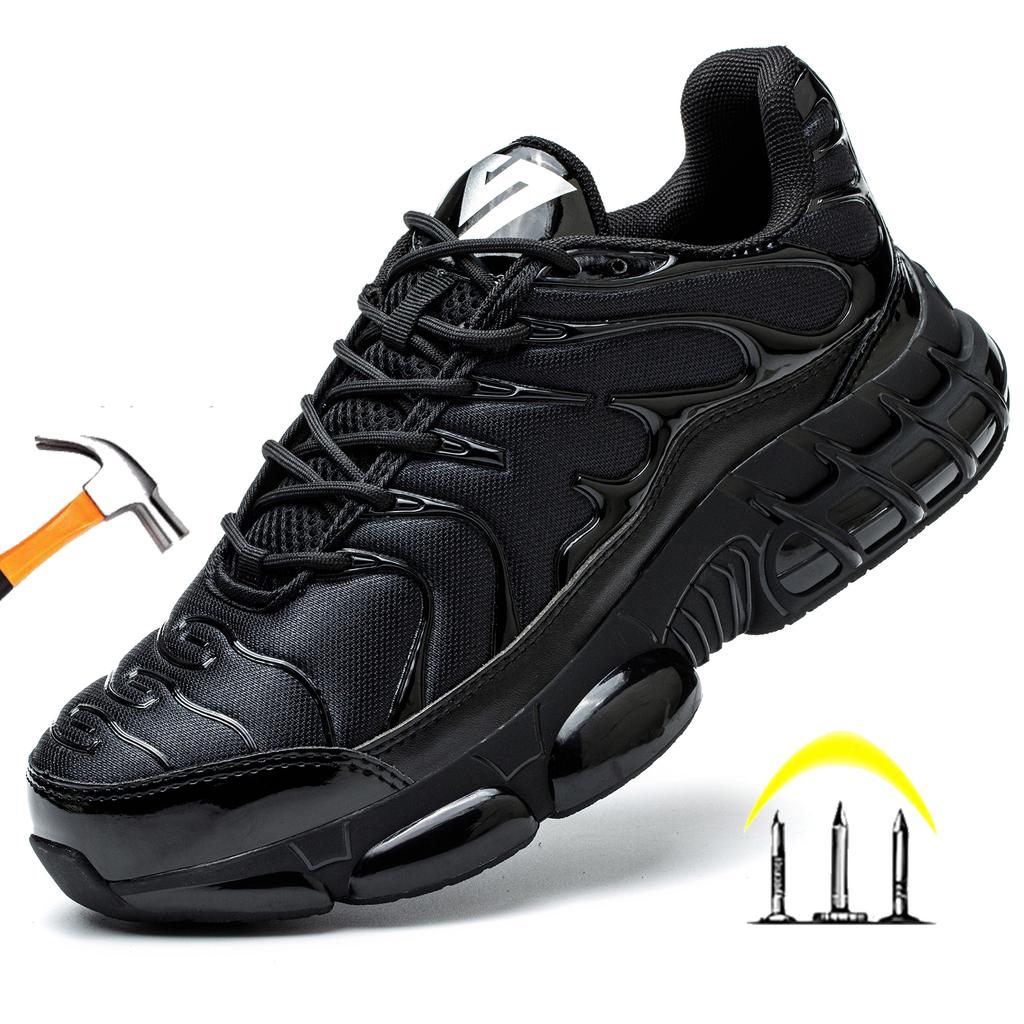 Buty robocze ze stalowym noskiem, męskie i damskie, oddychające, buty budowlane, buty robocze z poduszką powietrzną, trampki robocze, buty robocze odporne na uderzenia