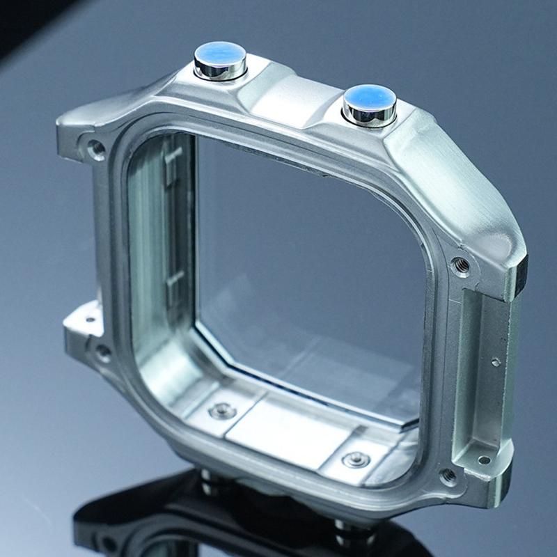DIY diamond studded case for Casio 3299 small square AE-1200 1300 modified stainless steel case with diamond studded shell
