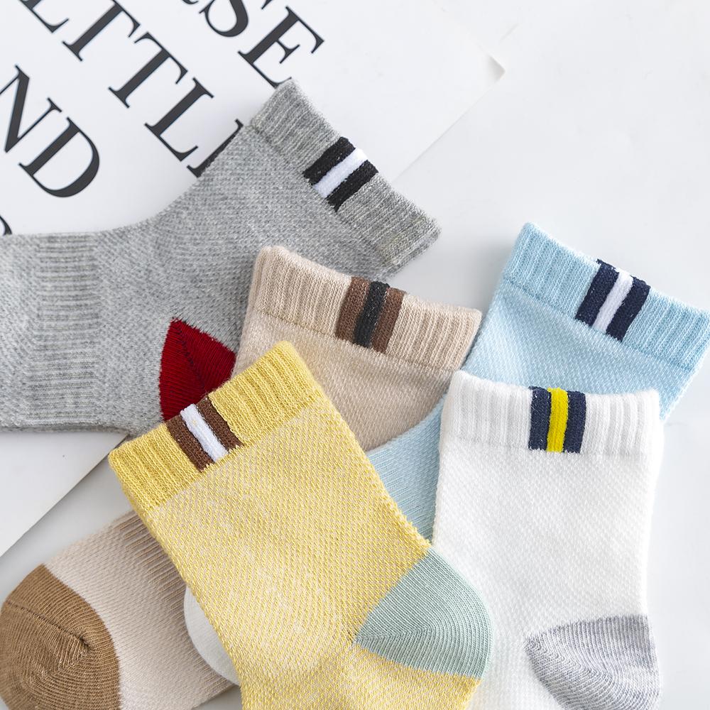 5 Paare/Los 2-9J Baby Socken Sommer Baumwolle Farbe Patchwork Kinder Socken Bunt Mädchen Mesh Niedlich Neugeborene Jungen Kleinkind Socken Baby