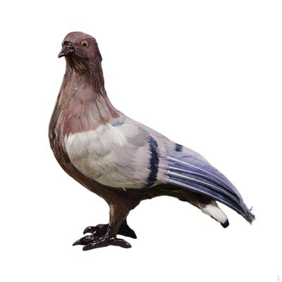 Imitation Mousse Pigeon Oiseau Ornement De Jardin Plume Artificielle Décoration Décorative Arrière-cour