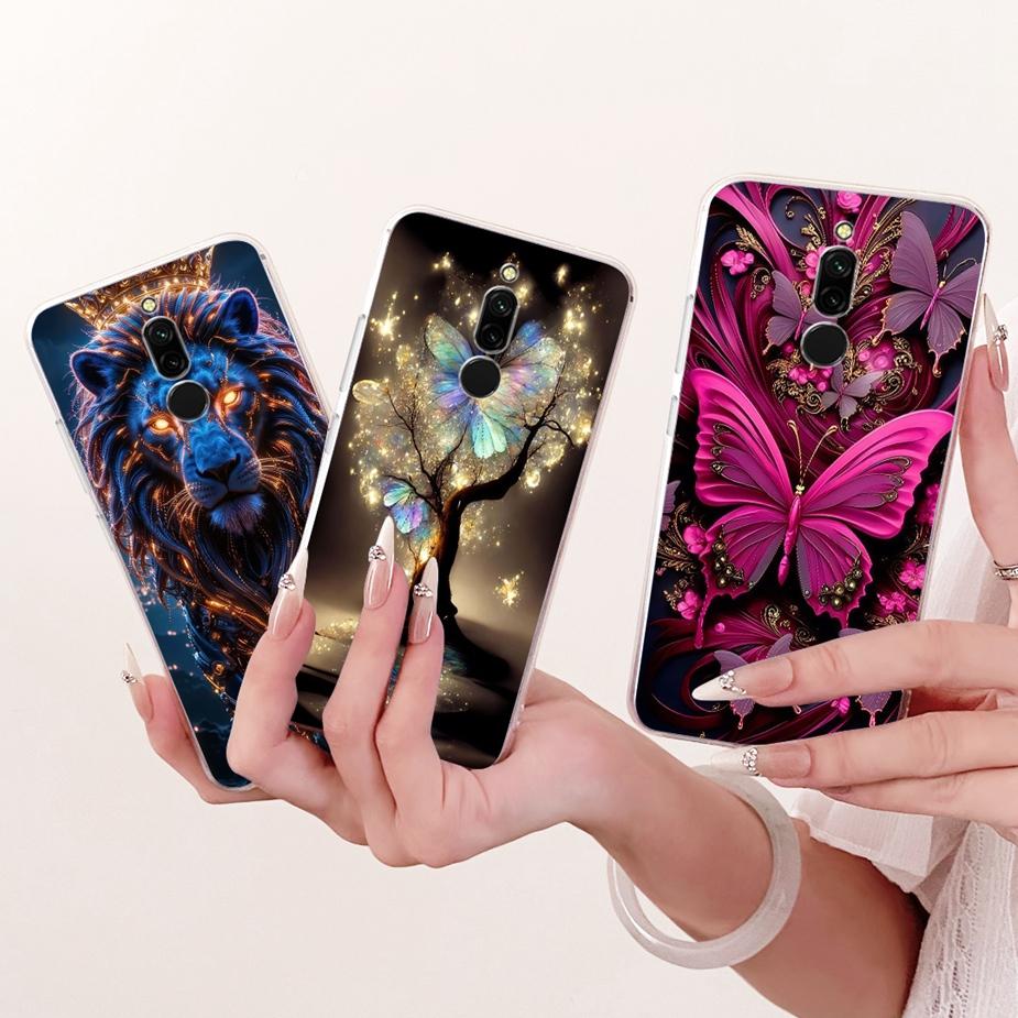 For Xiaomi Redmi 8 8A Case Luxury Flowers Butterfly Painted Cover Soft Slim Phone Case For Xiaomi Redmi 8A 8 Redmi8 Redmi8A Bags