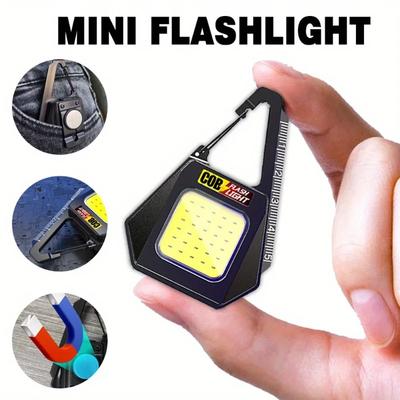 Super Helle Schlüsselanhänger Arbeitsleuchte Multifunktionale Handheld Notleuchte USB Ladebare Taschenlampe mit Haken für Nachtlauf