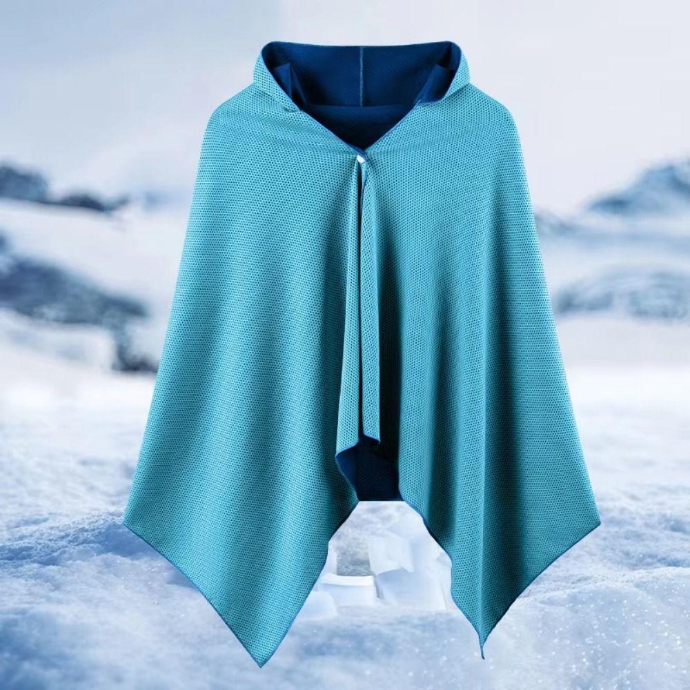 Creative Sun Poncho Breathable UV Protection Beach Hooded Cloak Quick Drying Sweat Absorbent Cooling Shawl Beach Activities
