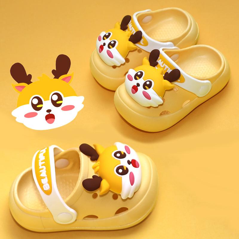 

New cute perforated shoes for children, non-slip summer beach home slippers for boys and girls 21/22Code【Insole Length