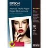 EPSON Papier 50 Feuilles Mat Archival - A3+ 189g/m² - 32,9 X 48,3 Cm - Compatibles : SureColor SC-T7200D, SureColor SC-T7200...