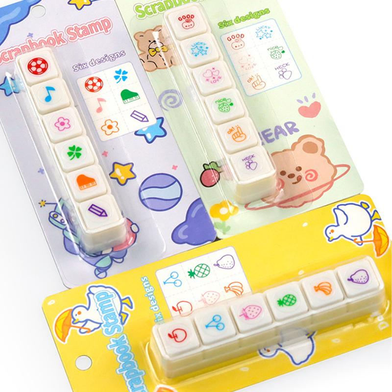 1 Set Scrapbooking Stationery Accessories Kawaii Stamps Decorative Stamps For Arts Diy Crafts Album Journal Planner